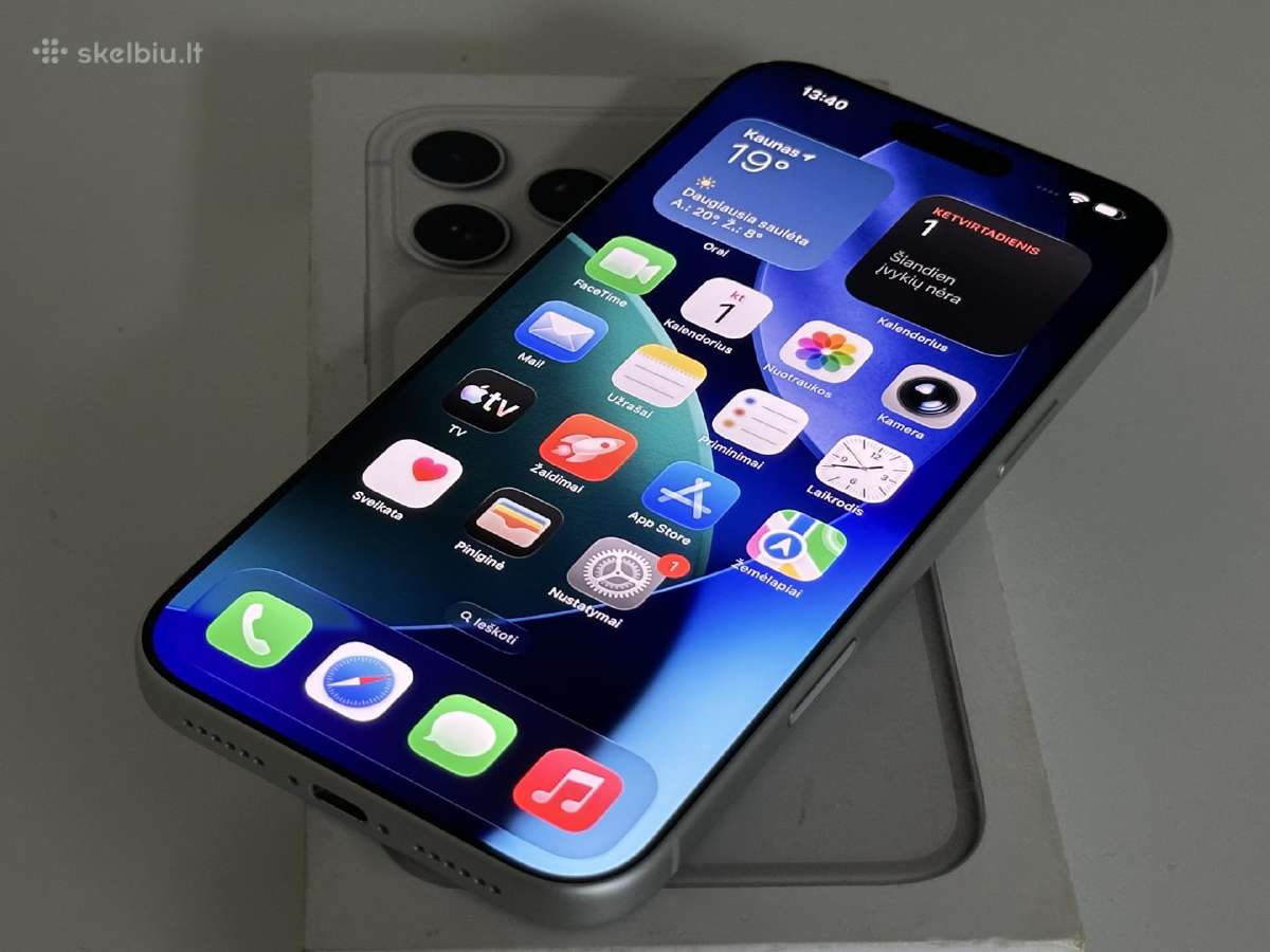 Parduodu iPhone 17 Pro Max Silver 256gb - nuotraukos Nr. 2