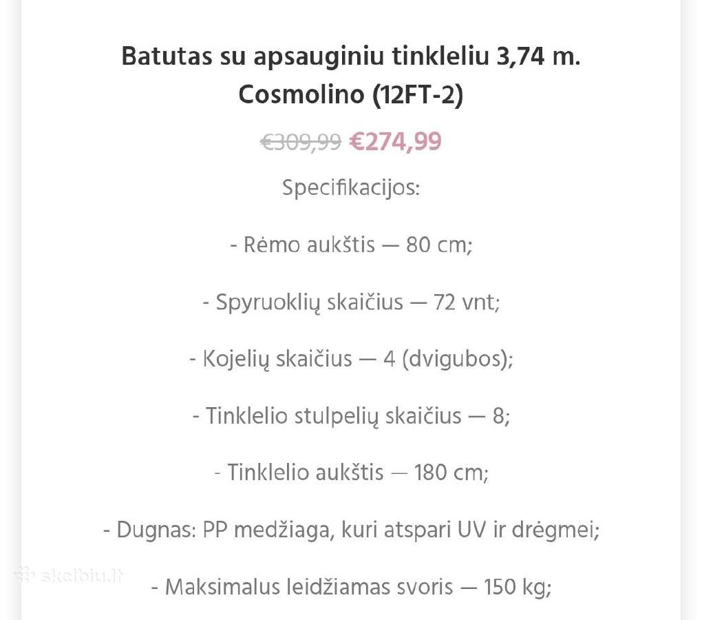 Cosmolino Batutas 3,74 m - nuotraukos Nr. 5