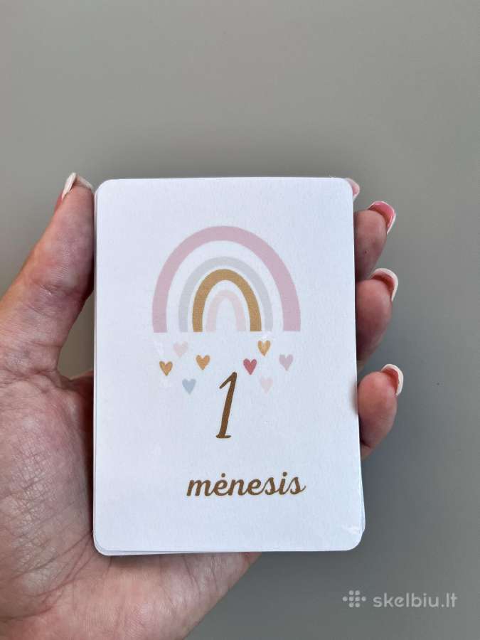 Amziaus menesiu korteles fotosesijai vaivorykste - nuotraukos Nr. 2