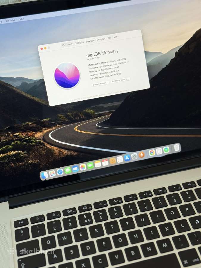 MacBook Pro 15" (Mid 2015) i7 / 16gb / 500gb SSD - nuotraukos Nr. 11