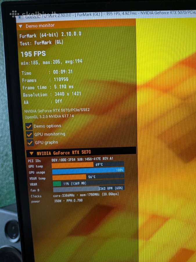 Gigabyte Geforce Rtx 5070 Windforce Oc Sff 12gb - nuotraukos Nr. 6