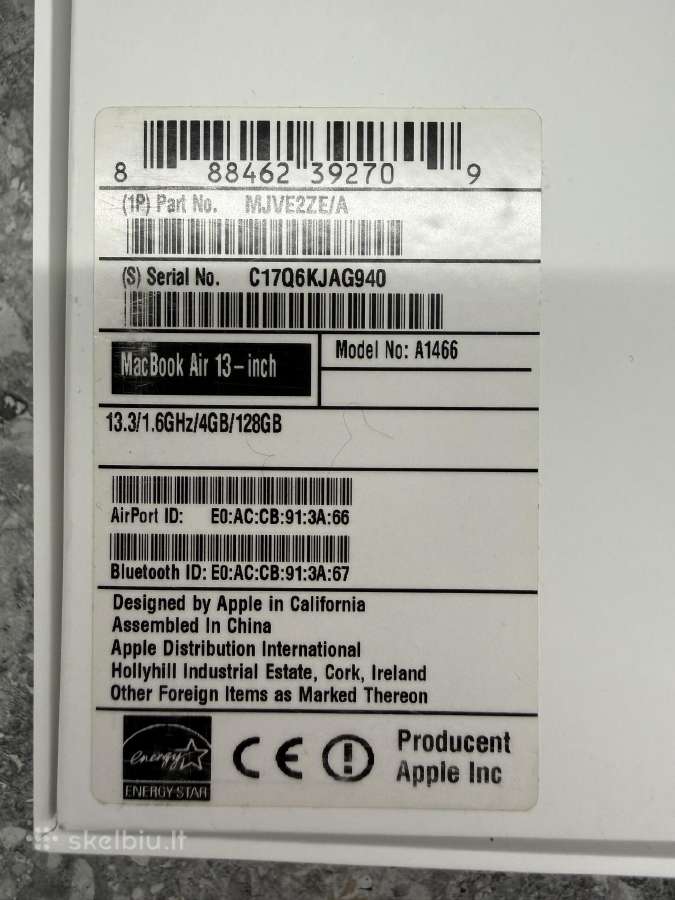 MacBook Air A1466 - nuotraukos Nr. 7