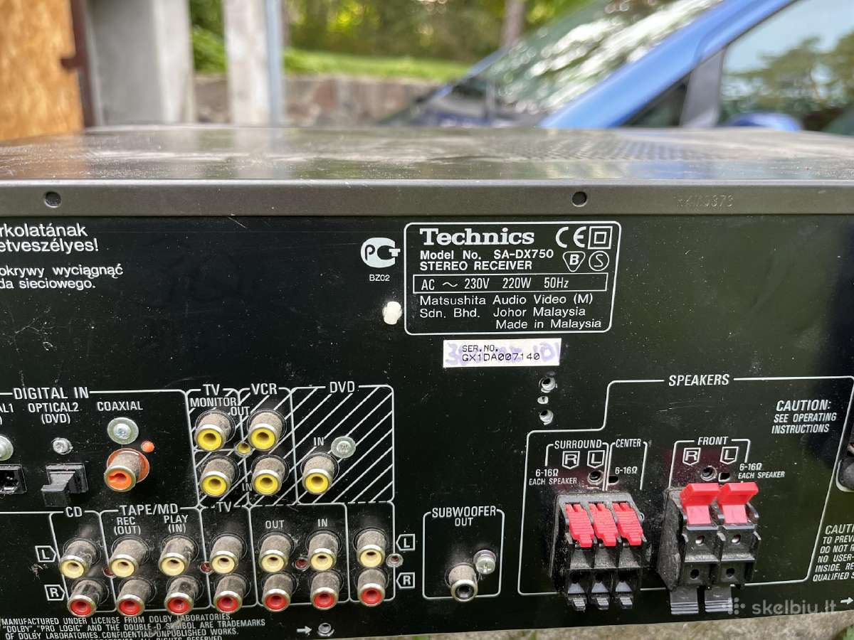 Technics Sa-dx750 AV resyveris - nuotraukos Nr. 5