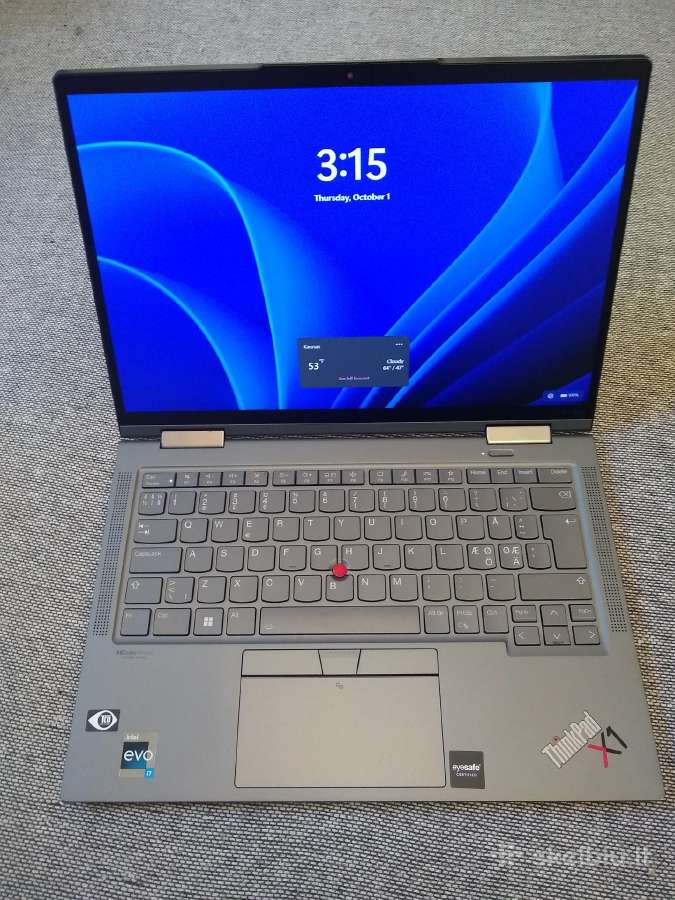 X1 Yoga gen7, i7-1260p/16/500 - nuotraukos Nr. 2
