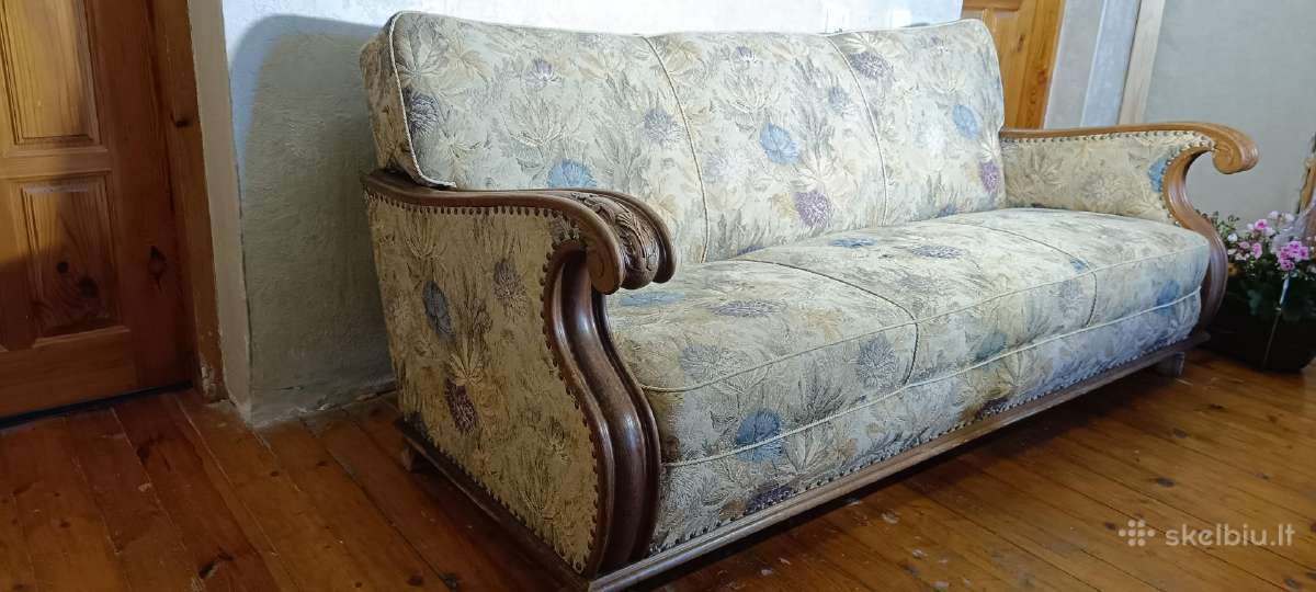 Antikvarine ažuoline sofa - nuotraukos Nr. 3
