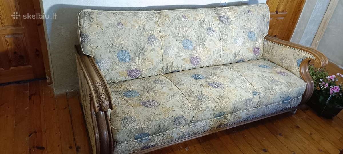 Antikvarine ažuoline sofa - nuotraukos Nr. 4