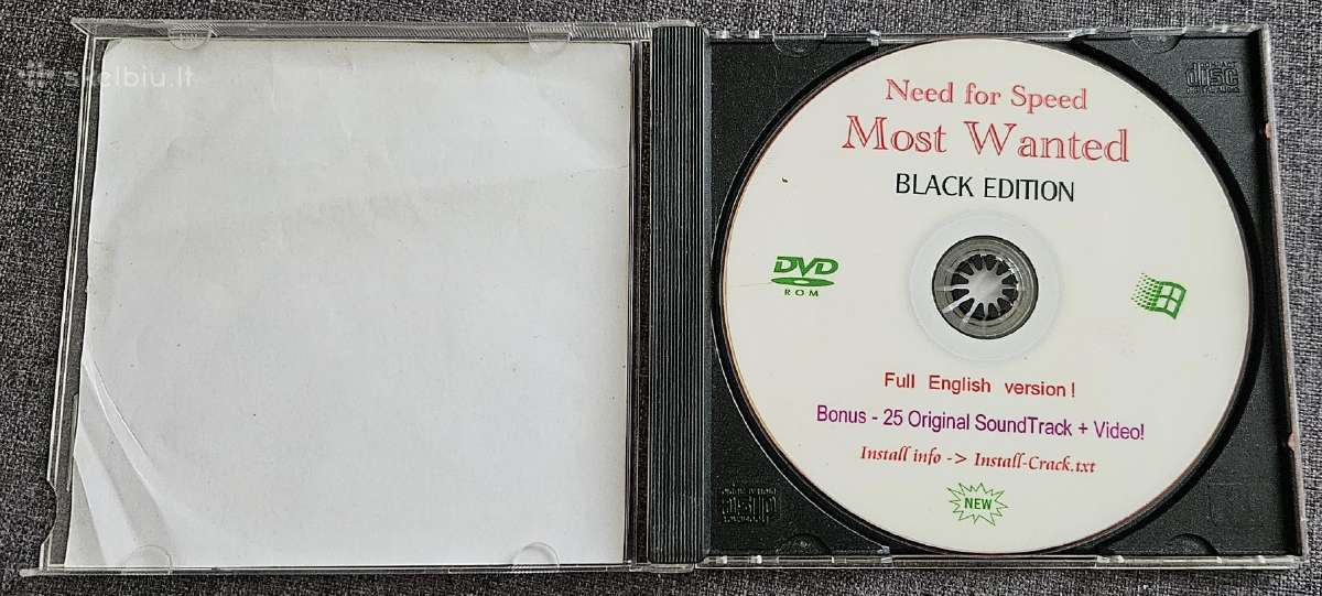 Komp. žaidimas ''Need For Speed-black Edition''dvd - nuotraukos Nr. 2
