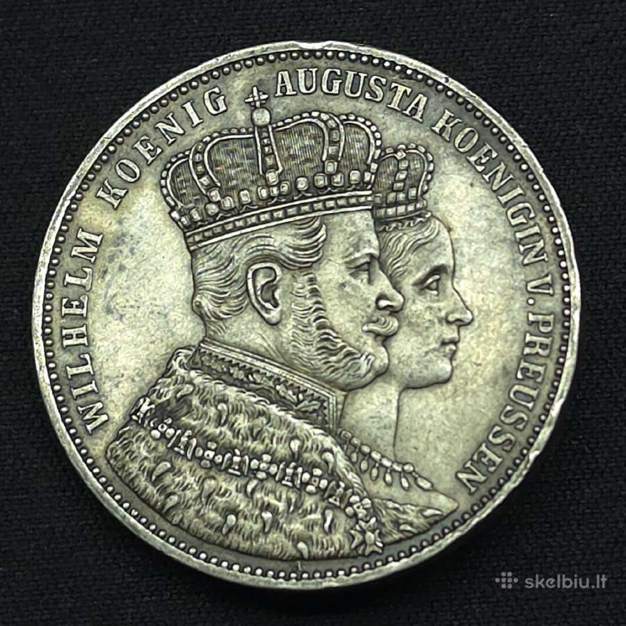 Sidabrinė moneta 1 Taleris 1861 A Prūsija - nuotraukos Nr. 6
