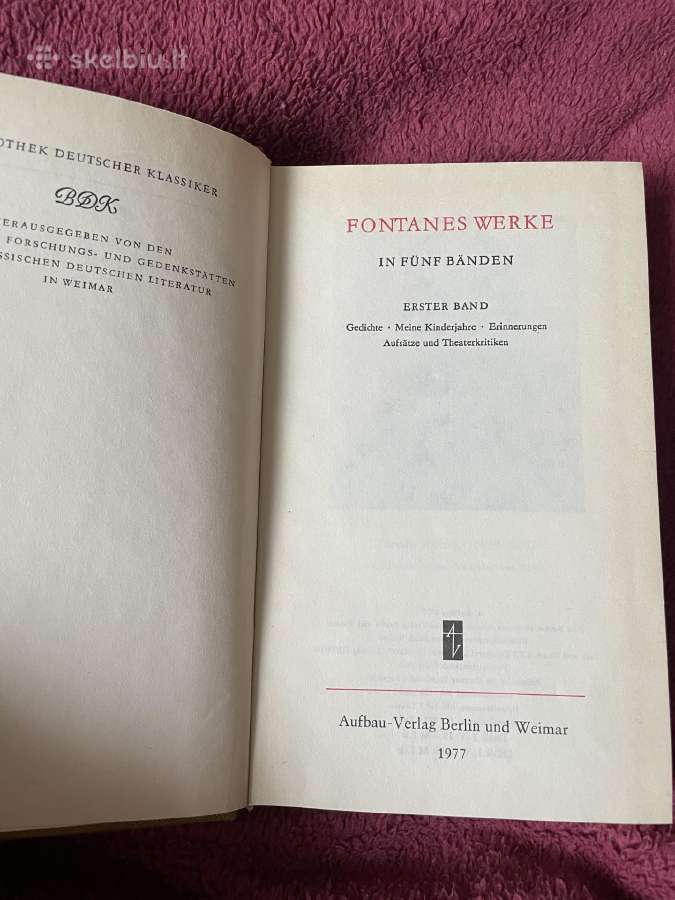 Vintažinis 5 tomų Fontane rinkinukas - nuotraukos Nr. 3