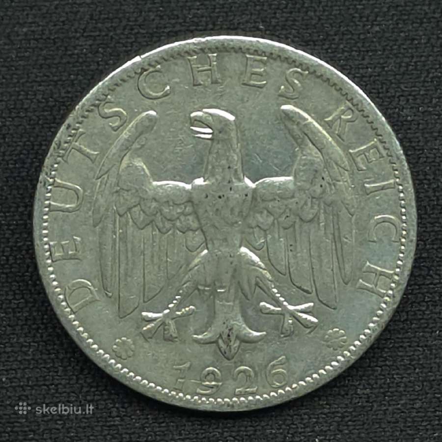 Sidabrinė moneta 2 Reichsmarkės 1926 A Veimaras - nuotraukos Nr. 5