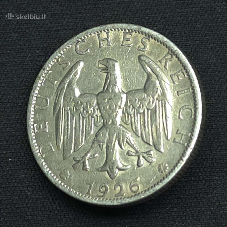 Sidabrinė moneta 2 Reichsmarkės 1926 A Veimaras - nuotraukos Nr. 7