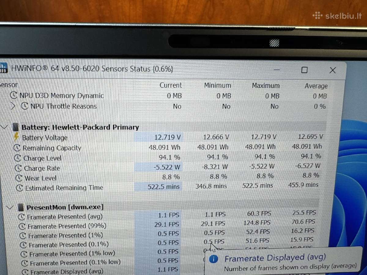Hp Elitebook 840 G11, Ultra 7, 32gb RAM, 512gb SSD - nuotraukos Nr. 9