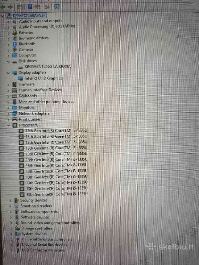 Thinkpad 15.6 i5-1335u 16gb 256gb 1% Metai garanti - nuotraukos Nr. 5