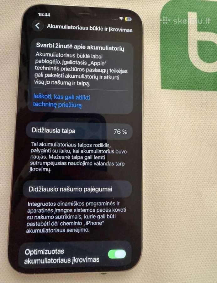 iPhone 12 pro max baltas 128gb - nuotraukos Nr. 3