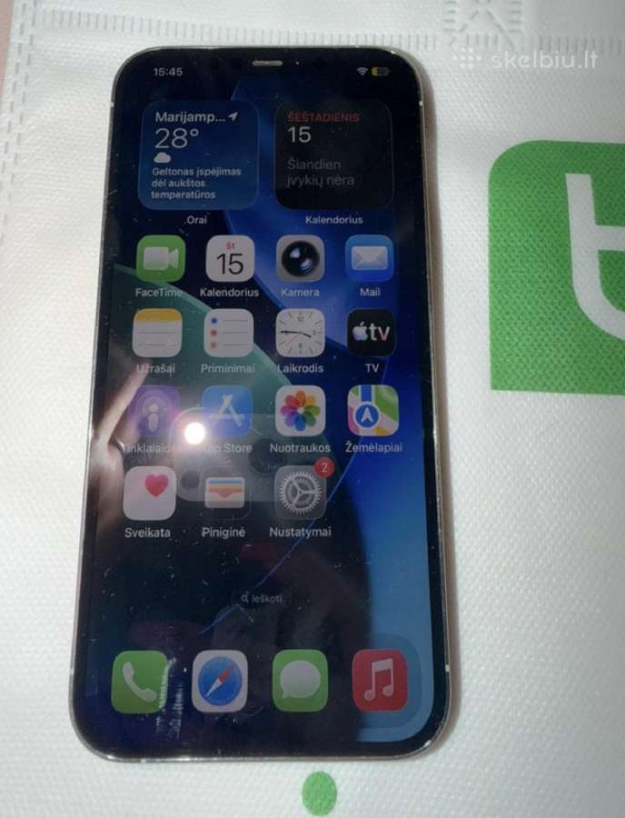 iPhone 12 pro max baltas 128gb - nuotraukos Nr. 4