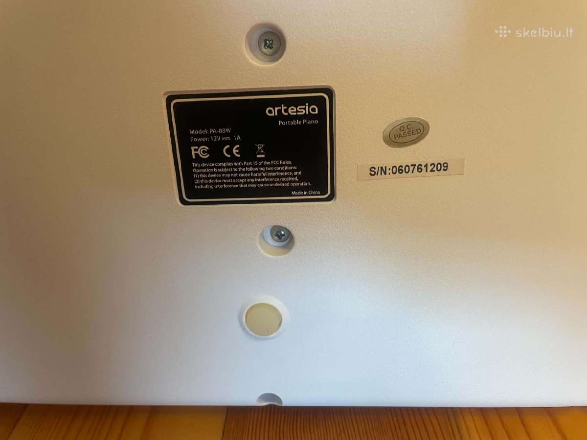 Artesia nešiojamas pianinas Pa-88w - nuotraukos Nr. 5