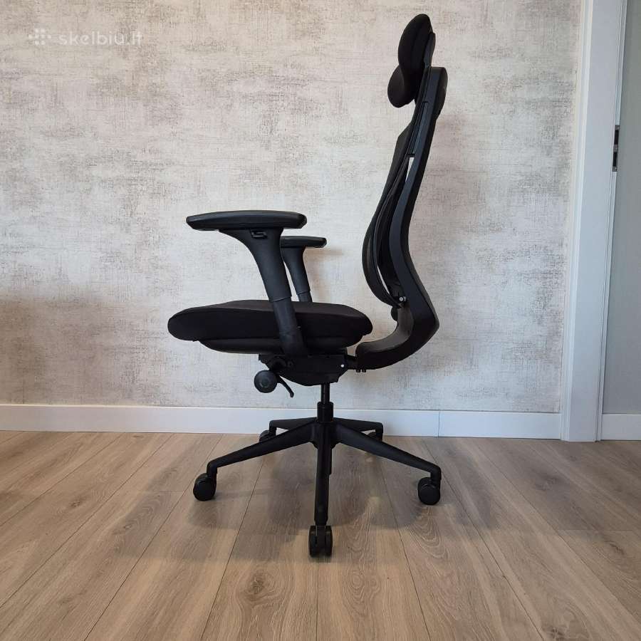 Ergonominė juoda kėdė Trium Hru – su garantija - nuotraukos Nr. 2