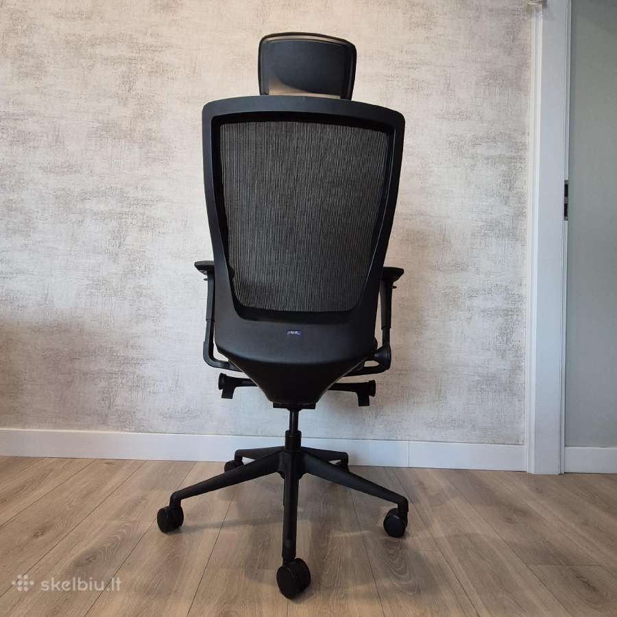 Ergonominė juoda kėdė Trium Hru – su garantija - nuotraukos Nr. 4