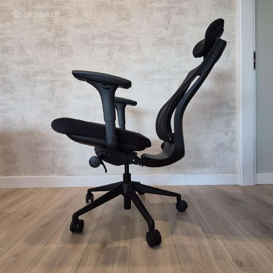 Ergonominė juoda kėdė Trium Hru – su garantija - nuotraukos Nr. 3