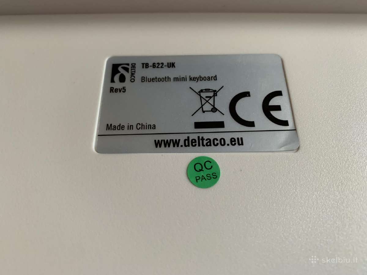 Deltaco TB-622-UK Bluetooth mini klaviatūra - nuotraukos Nr. 4