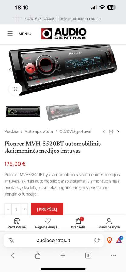 Magnetola pioneer dsp/bluetooth/usb - nuotraukos Nr. 5