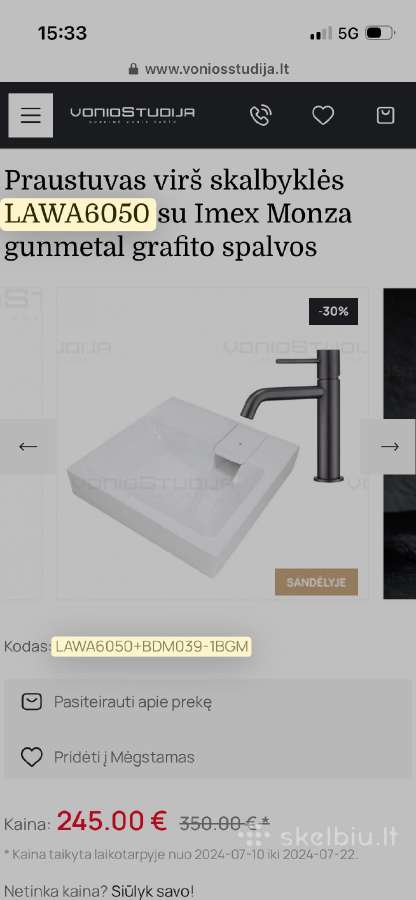 Kriaukle,praustuvas vir skalbimo masinos Lawa6050 - nuotraukos Nr. 2