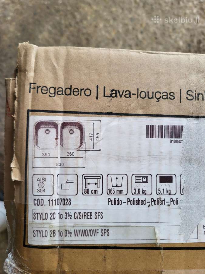 Nerudijančio plieno dviguba plautuvė - nuotraukos Nr. 3