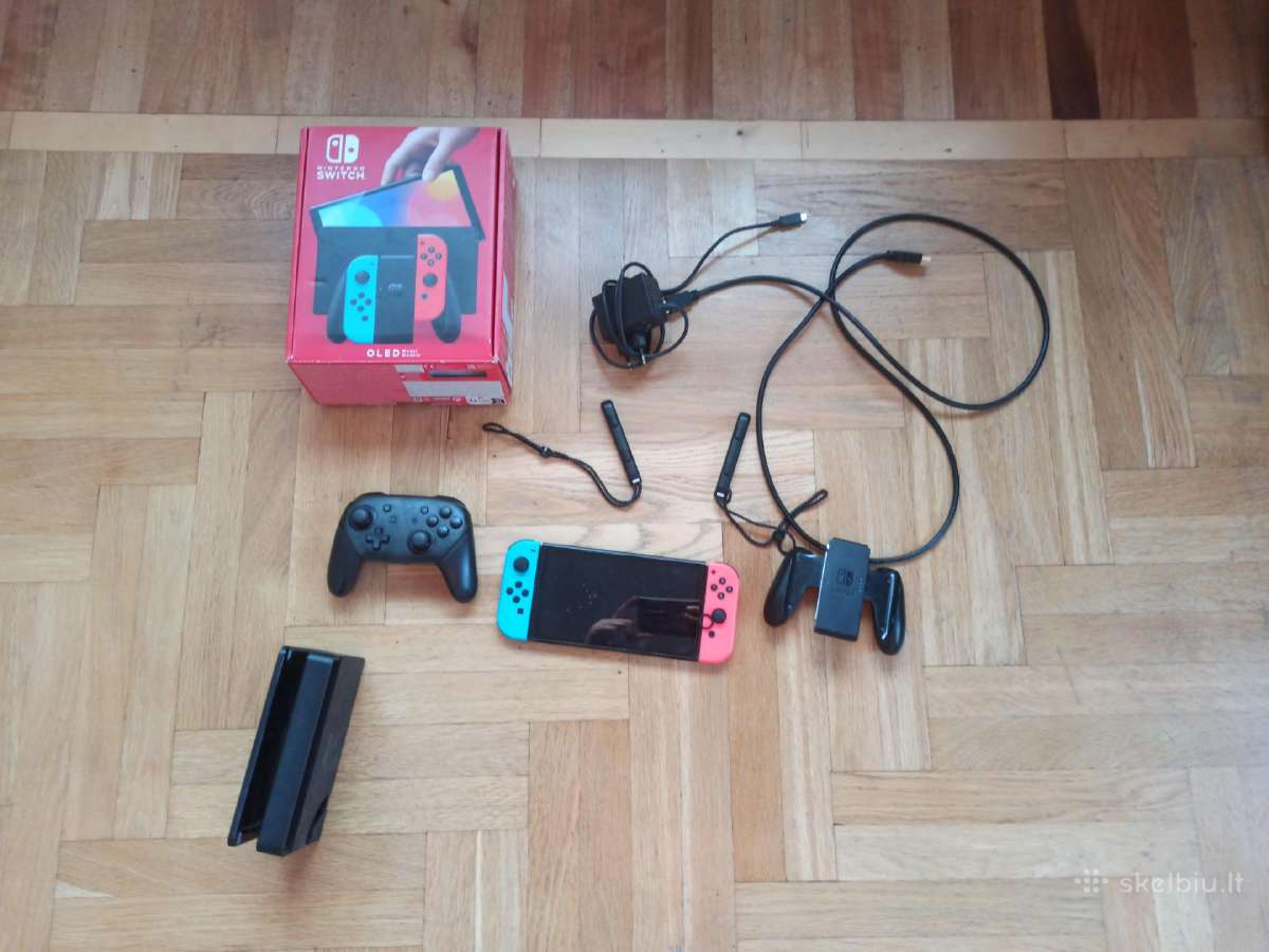Nintendo switch oled rinkinys su pro controller - nuotraukos Nr. 2