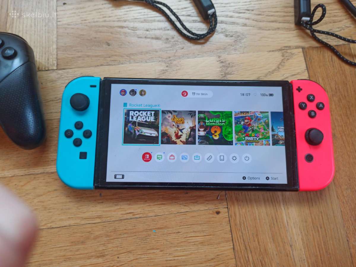 Nintendo switch oled rinkinys su pro controller - nuotraukos Nr. 7
