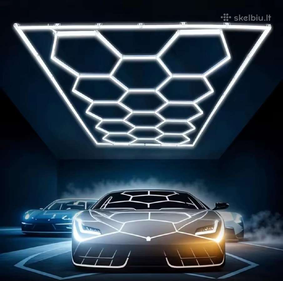 Hexagon LED 485cm*244cm garažo šviestuvas korinis - nuotraukos Nr. 7