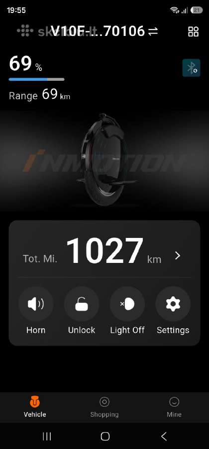 Vienaratis Inmotion V10f - nuotraukos Nr. 14