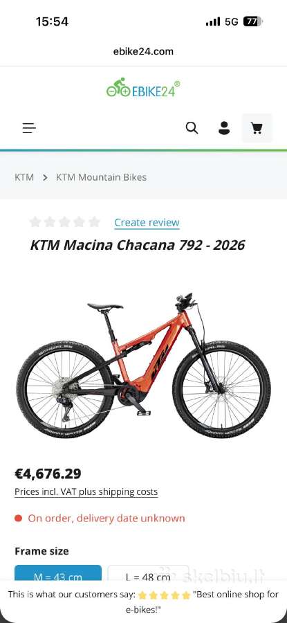 KTM full 29, bosch CX 750, 2026m. M dydis - nuotraukos Nr. 11