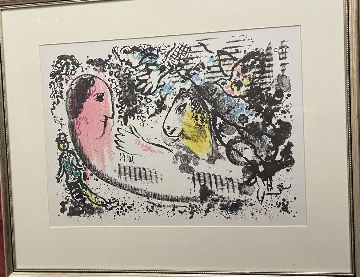 Marc Chagall, keturios litografijos. - nuotraukos Nr. 4