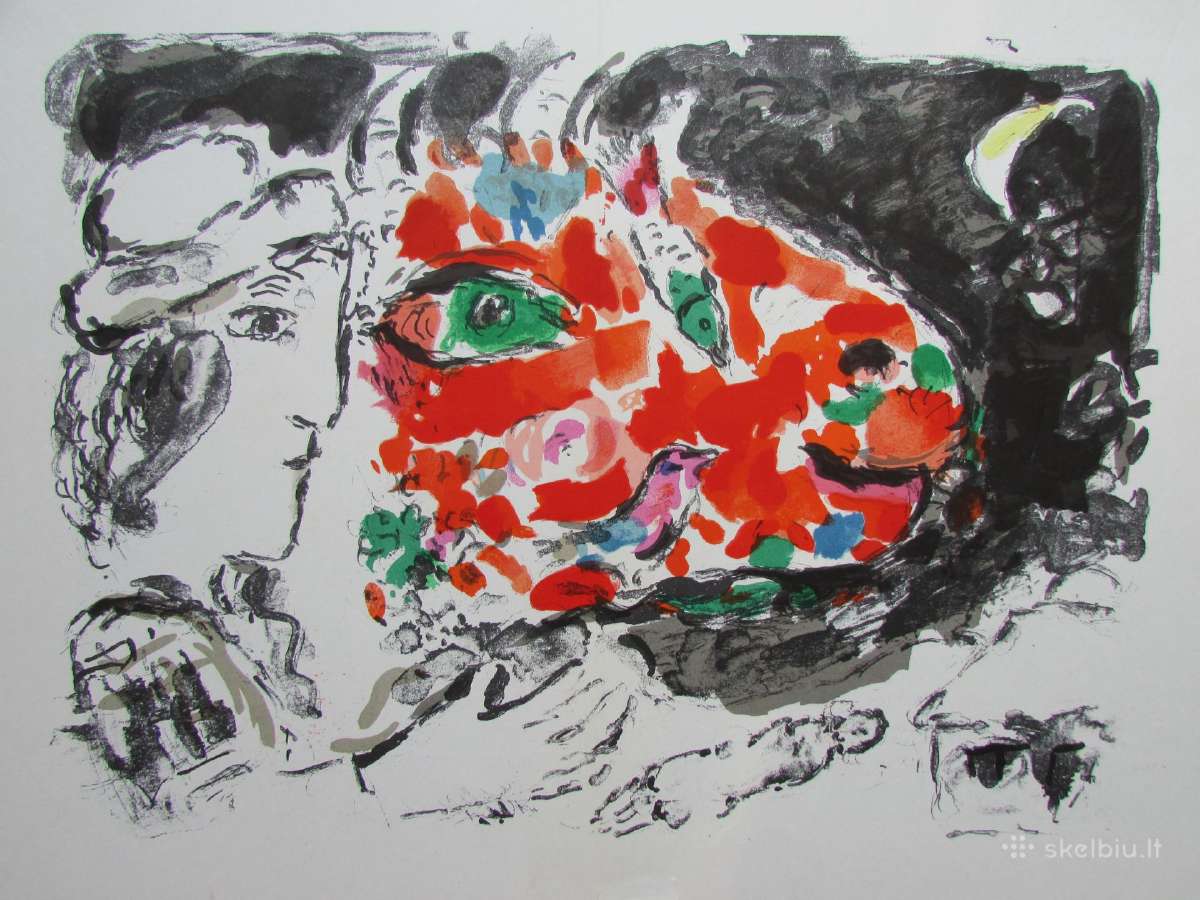 Marc Chagall, keturios litografijos. - nuotraukos Nr. 10