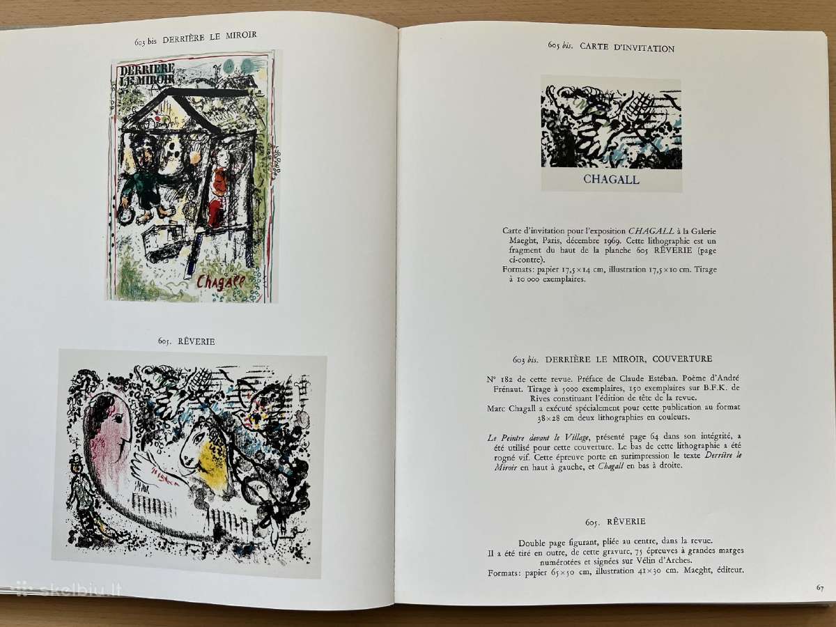 Marc Chagall, keturios litografijos. - nuotraukos Nr. 12
