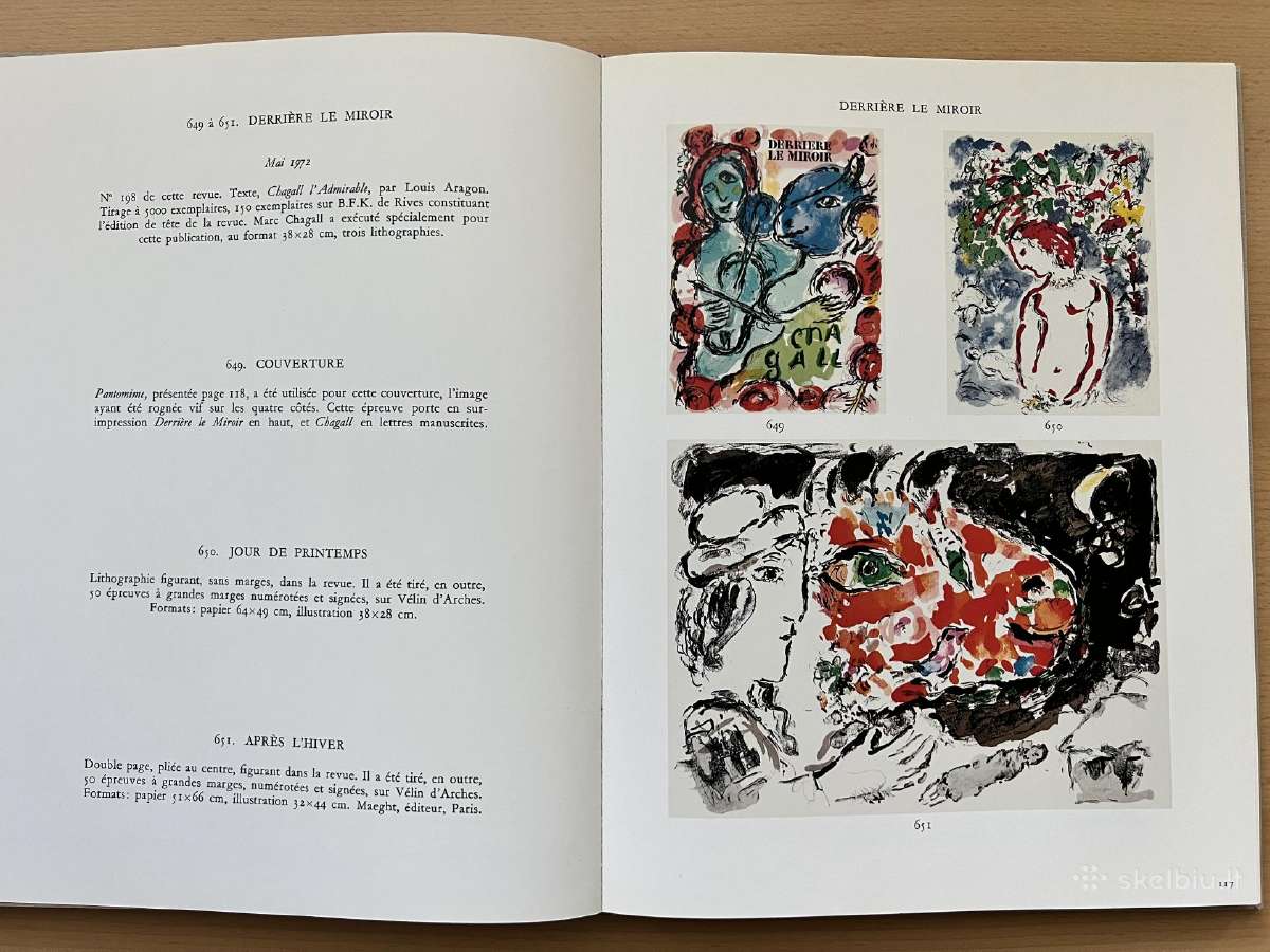 Marc Chagall, keturios litografijos. - nuotraukos Nr. 14