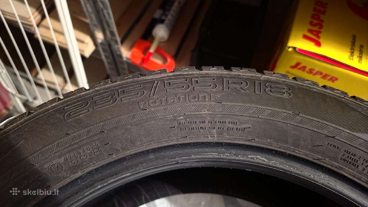 Nokian M+s padangos 235/55 R18 (4 vnt.) ~6.5mm - nuotraukos Nr. 3