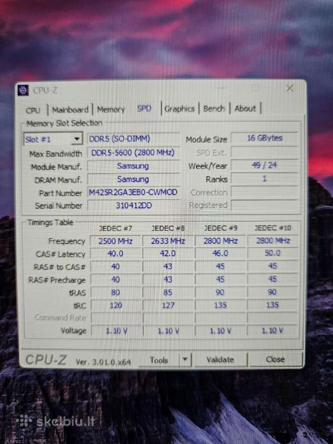 Samsung Ddr5 16gb -5600 MHz - nuotraukos Nr. 3