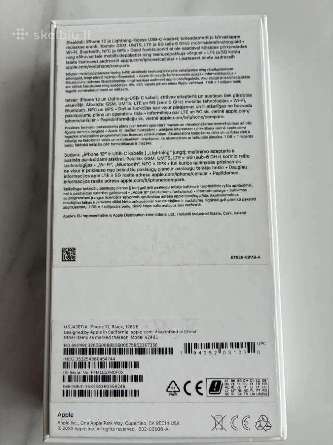 iPhone 12 128 GB juodas puikios būklės - nuotraukos Nr. 5