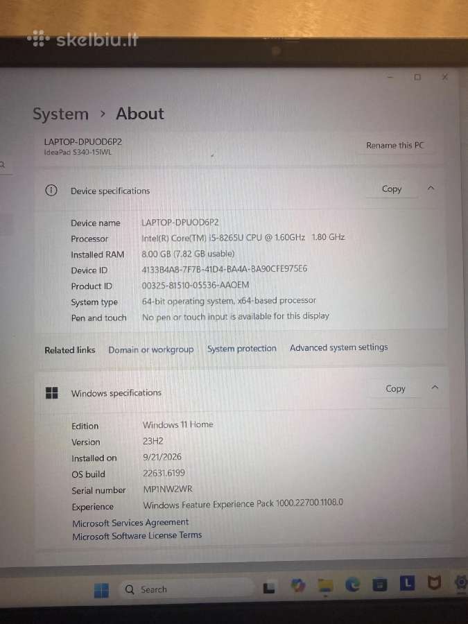 Nešiojamas kompiuteris Lenovo Dpuod6p2 - nuotraukos Nr. 5