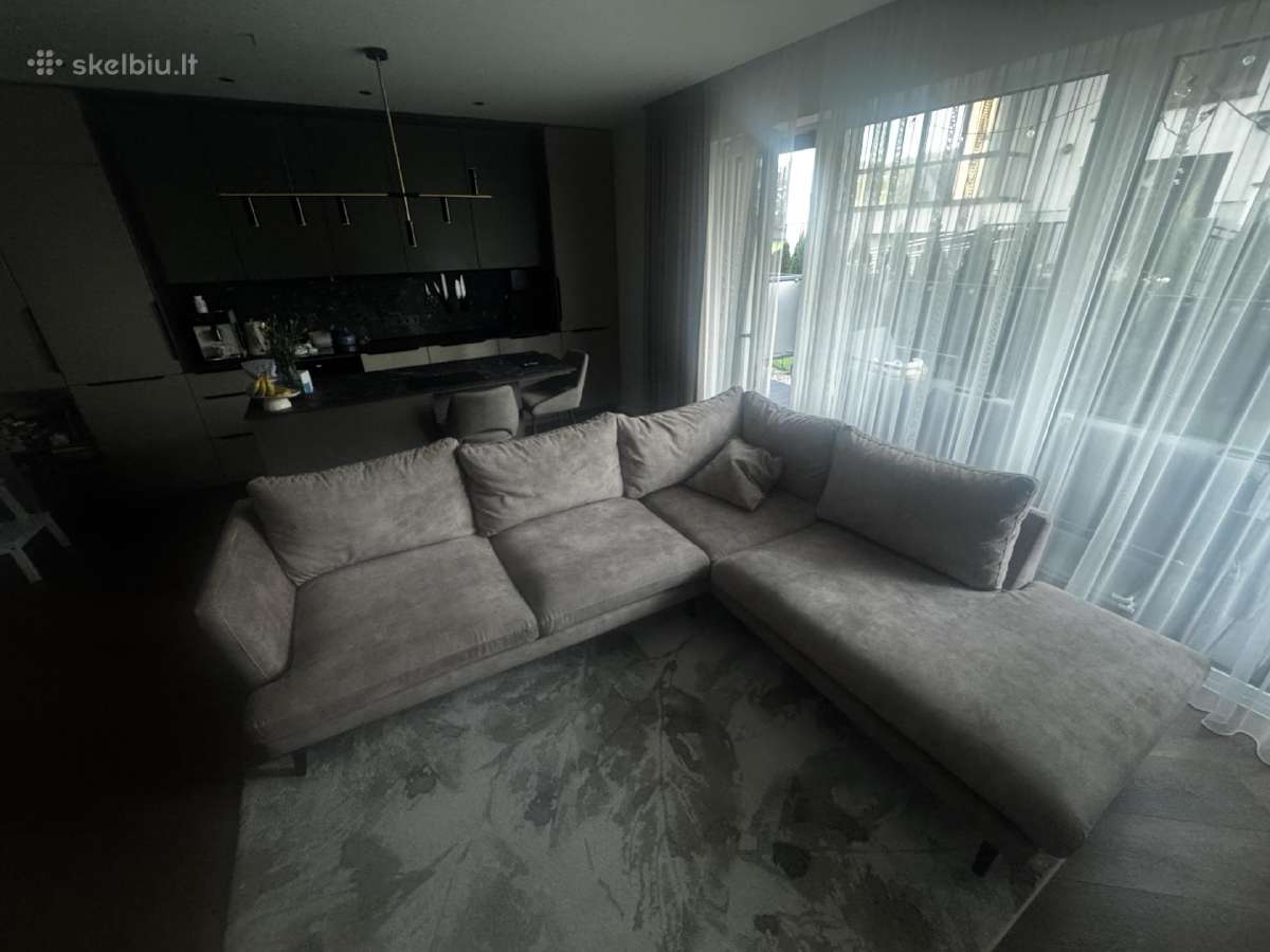 Kampinė smėlio spalvos sofa 2730x 2290 - nuotraukos Nr. 2