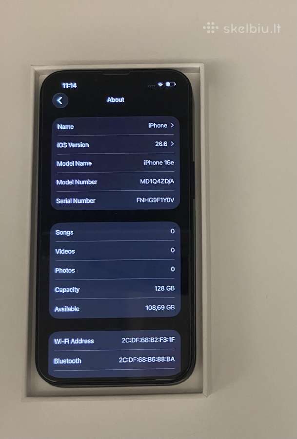 iPhone 16e, Juodas, 128 GB - nuotraukos Nr. 6