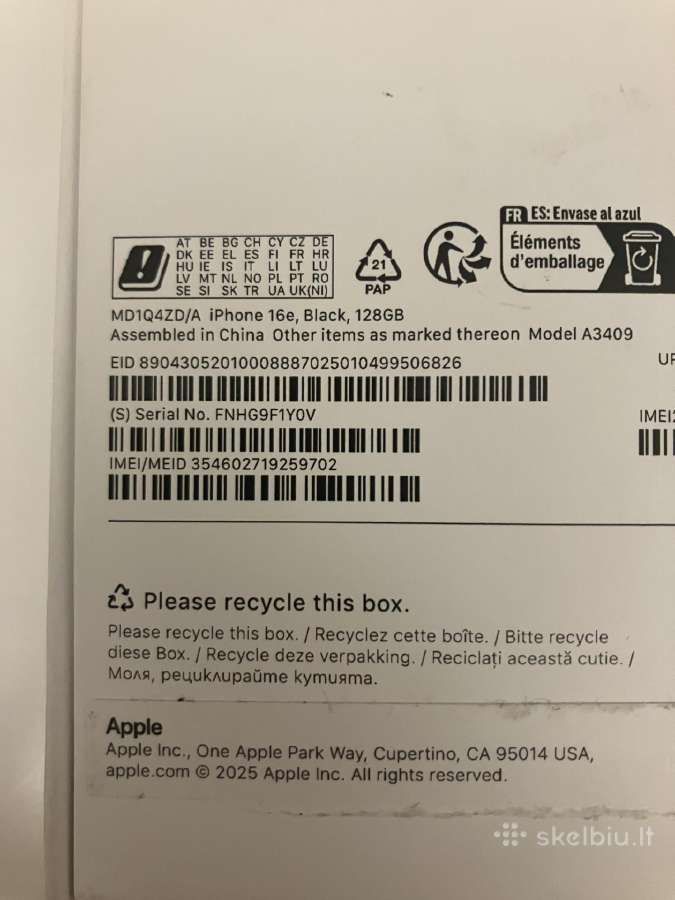 iPhone 16e, Juodas, 128 GB - nuotraukos Nr. 8