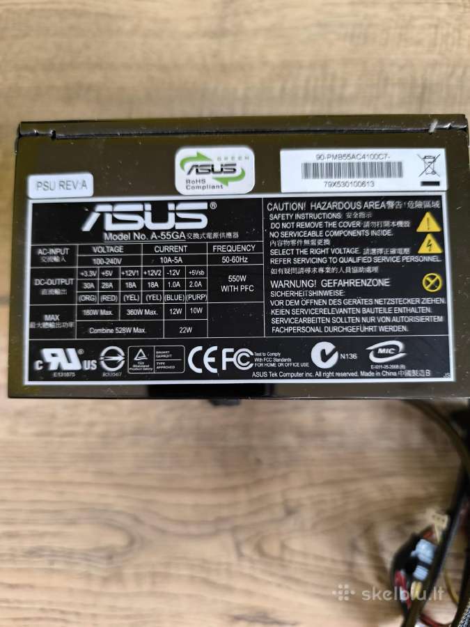 Maitinimo blokas Asus 550w (a-55ga) - nuotraukos Nr. 2