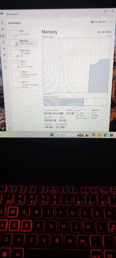 Acer Nitro 5 An515 - nuotraukos Nr. 7