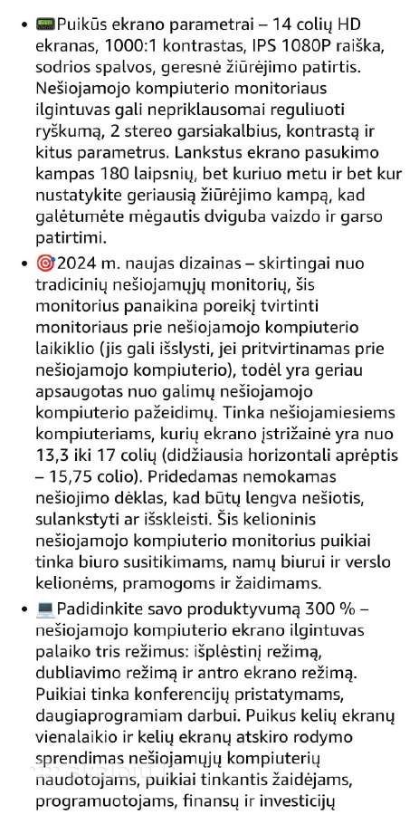 Trugubas nešiojamas monitorius Domyfun S3 - nuotraukos Nr. 5