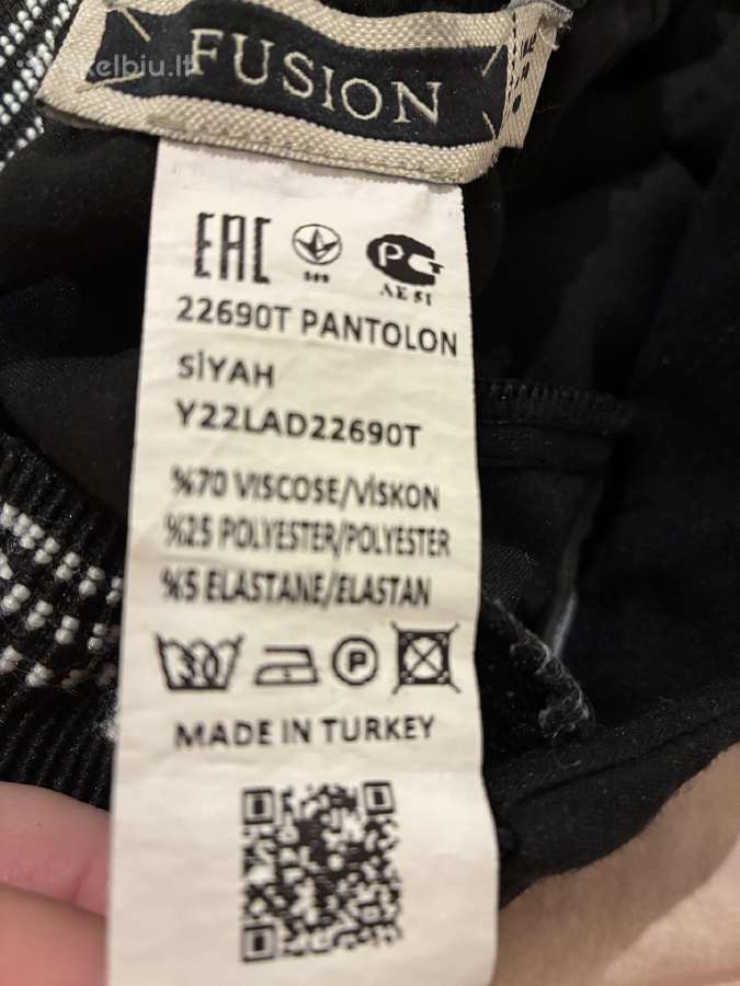 Fusion elegantiškos juodos kelnės su kantu (42 - nuotraukos Nr. 5