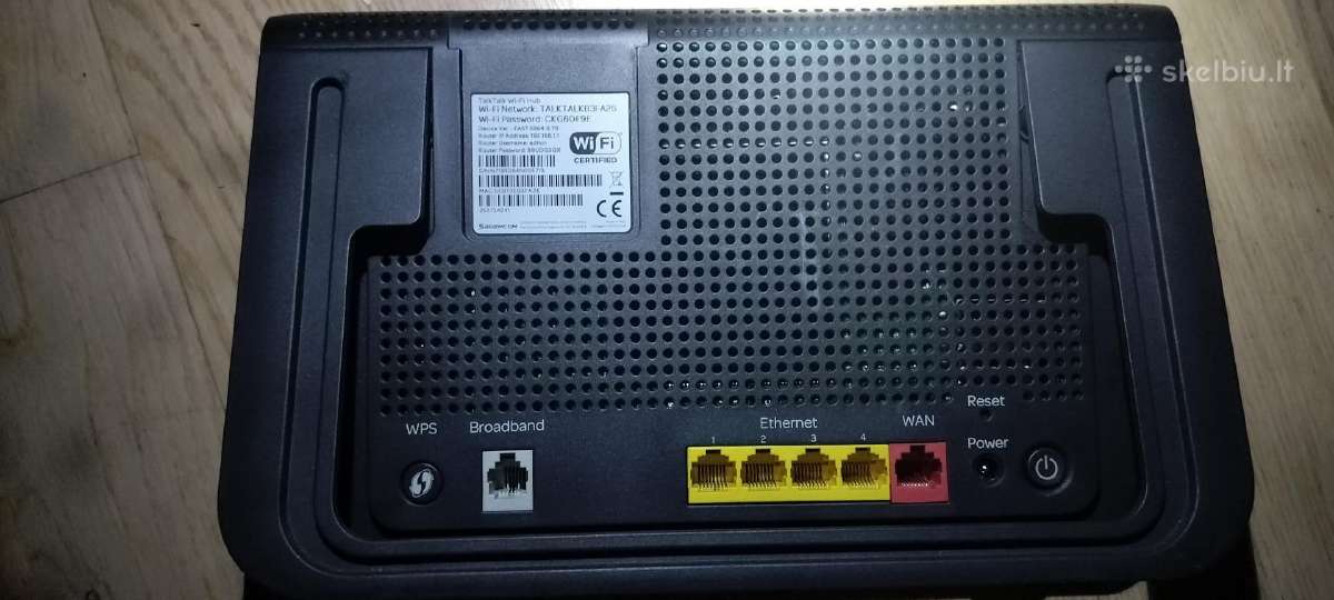 Talktalk maršrutizatorius Sagemcom Fast 5364 5ghz - nuotraukos Nr. 4