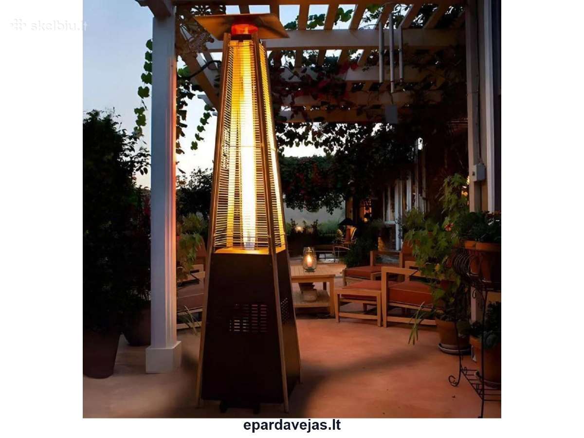 Dujinis terasos šildytuvas 13 kw, 227 cm, juodas - nuotraukos Nr. 3