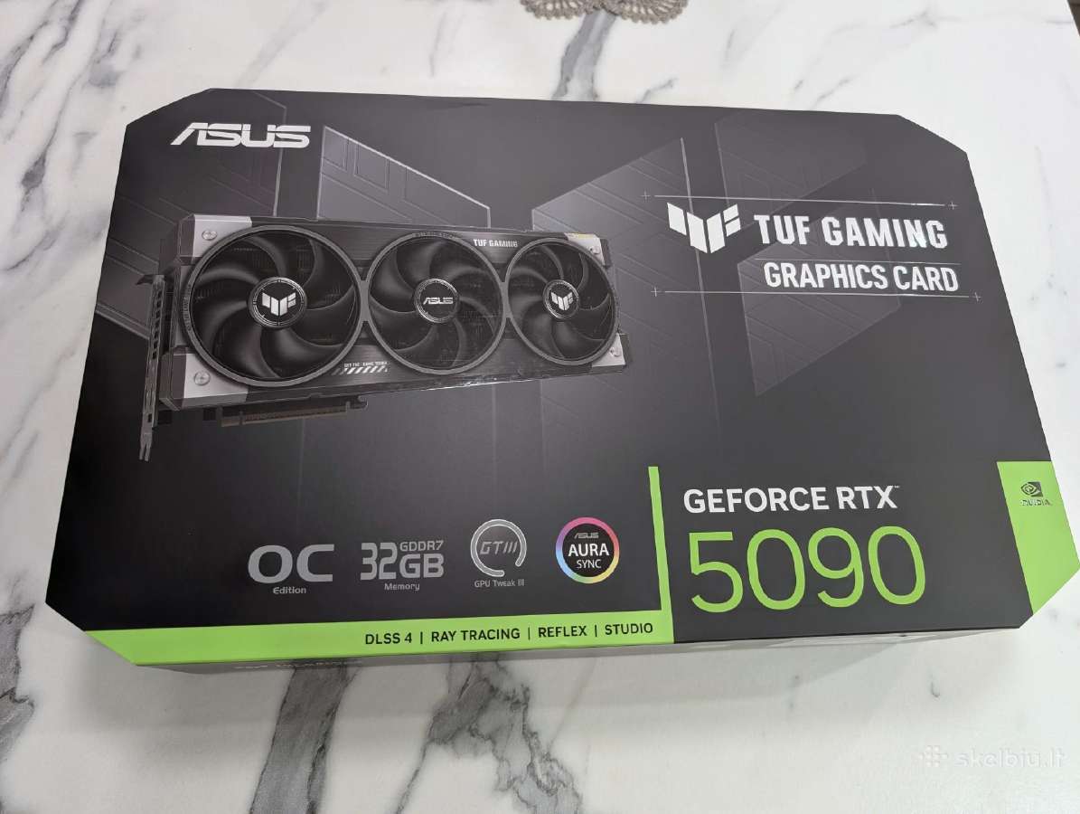 Asus Tuf Rtx 5090 Oc 32gb nauja, su PVM sąskaita - nuotraukos Nr. 4